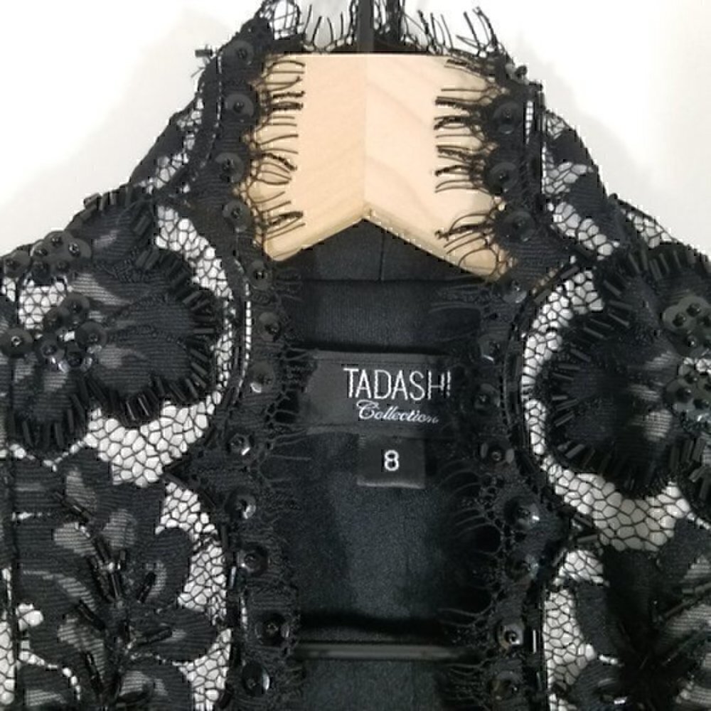 Tadashi Collectin Scallop Lace Trim Blazer Size 8 - Picture 4 of 7